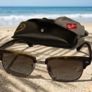 EUC Ray-Ban Polarized Havana Brown Sunglasses RB 4190